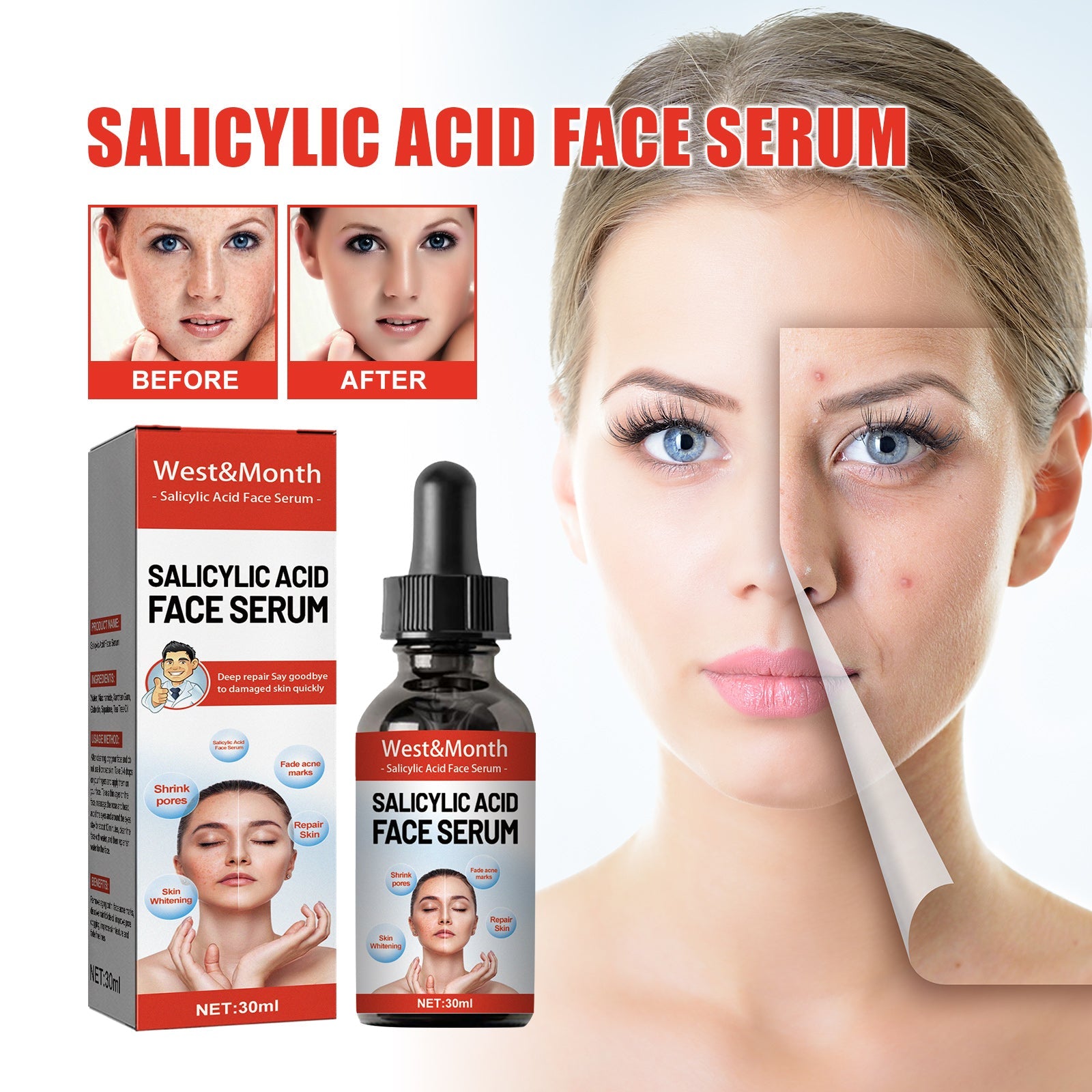 Salicylic Acid Facial Essence Hydrating Repair Skin Care