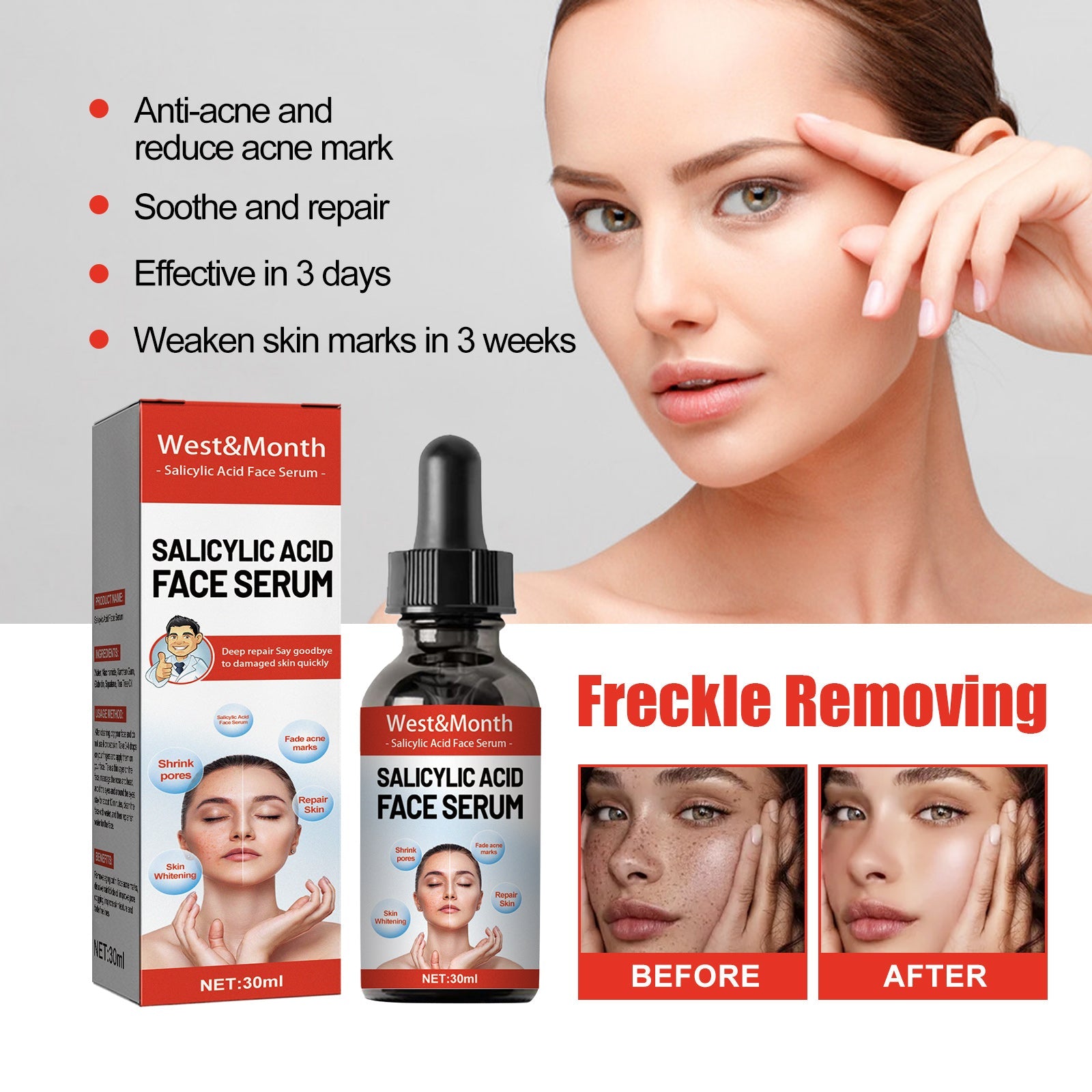 Salicylic Acid Facial Essence Hydrating Repair Skin Care