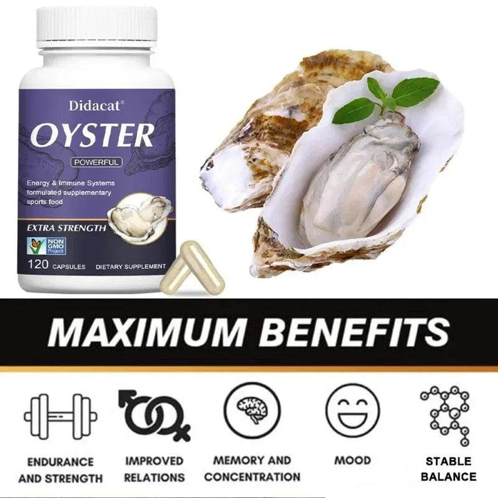 Oyster Supplement Natural Vitamins Minerals Energy Immune Endurance